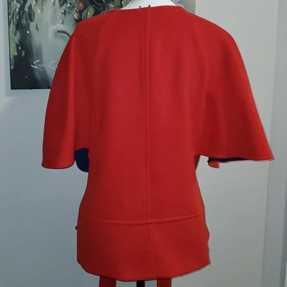 New Draper James X Eloquii Plus Size Red Cape Coat Size 18/20